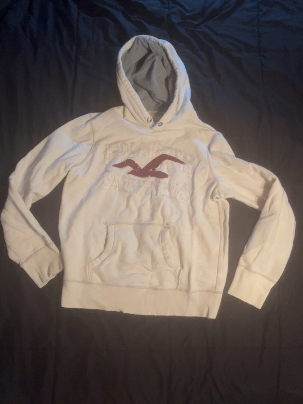 Vintage Y2K Hollister Waffle-knit Hoodie Large